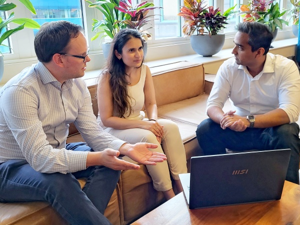 Managing Director Lee Ramsingh in a client meeting
